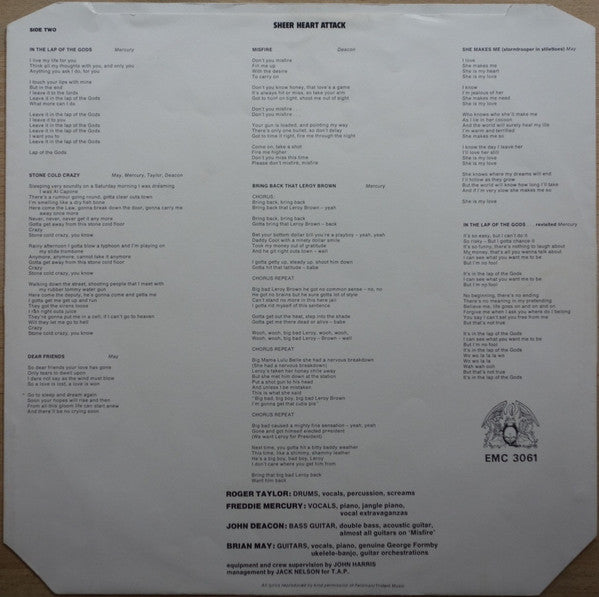 Queen : Sheer Heart Attack (LP, Album)