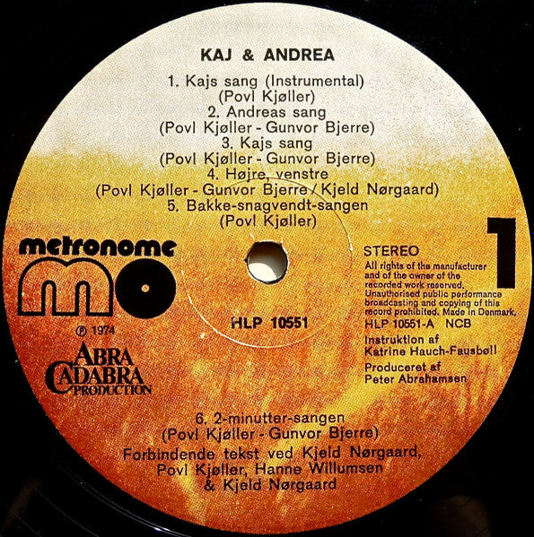 Kaj Og Andrea : Kaj & Andrea (LP, Album)