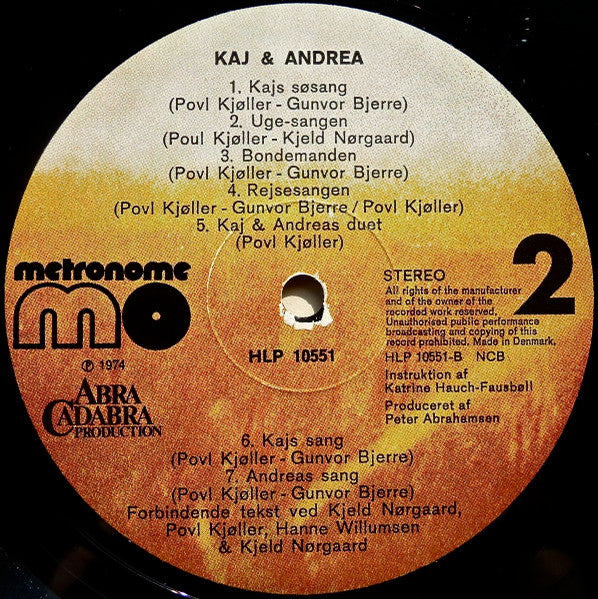 Kaj Og Andrea : Kaj & Andrea (LP, Album)