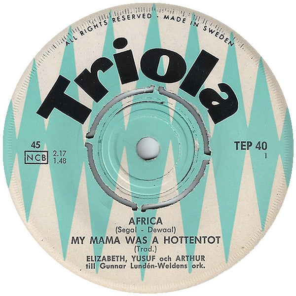 Elizabeth, Yusuf Och Arthur : Africa (7", EP)