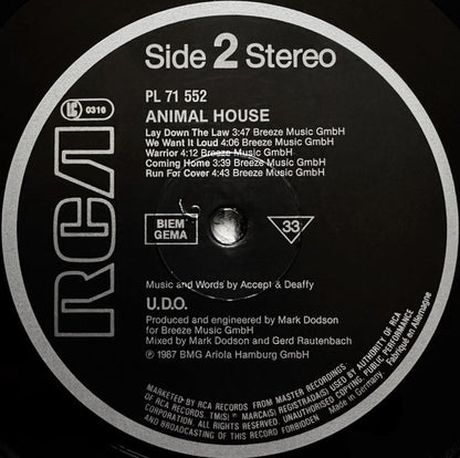U.D.O. (2) : Animal House (LP, Album)