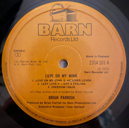 Brian Parrish : Love On My Mind (LP, Album)