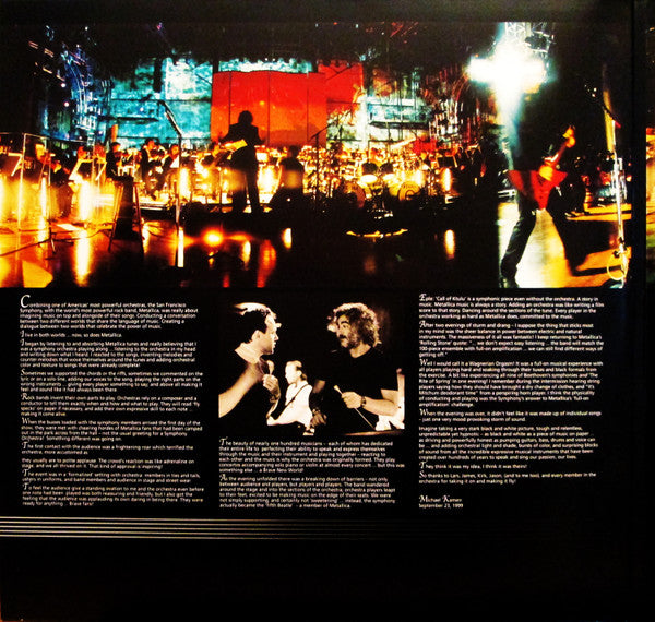 Metallica With Michael Kamen Conducting San Francisco Symphony : S&M (3xLP, Album, RE, Gat)
