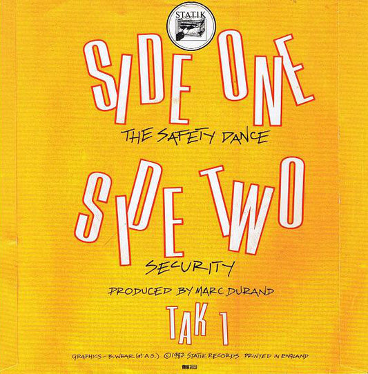 Men Without Hats : The Safety Dance (7", Single)