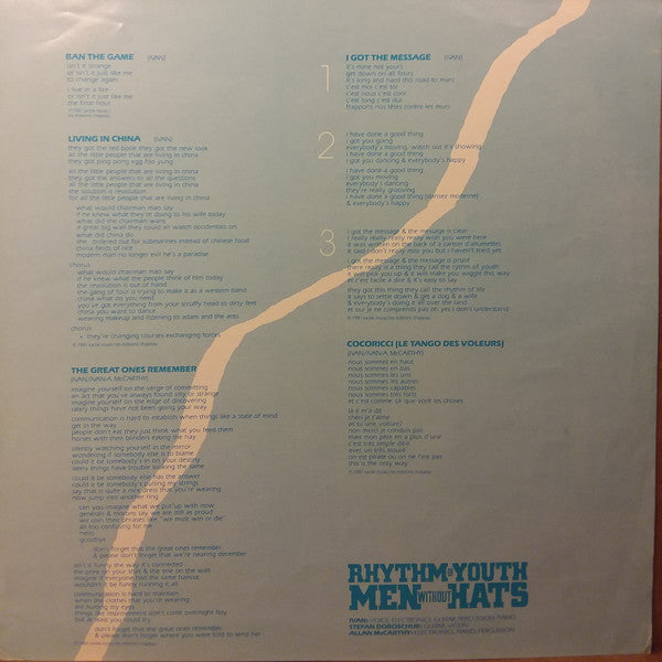 Men Without Hats : Rhythm Of Youth (LP, Album)