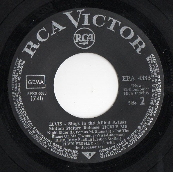 Elvis* : Tickle Me (7", EP)