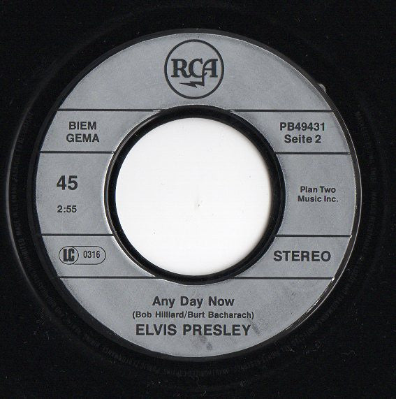 Elvis Presley : In The Ghetto / Any Day Now (7", Single, RE)