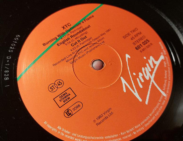 XTC : Love On A Farmboy's Wages (12", Single)