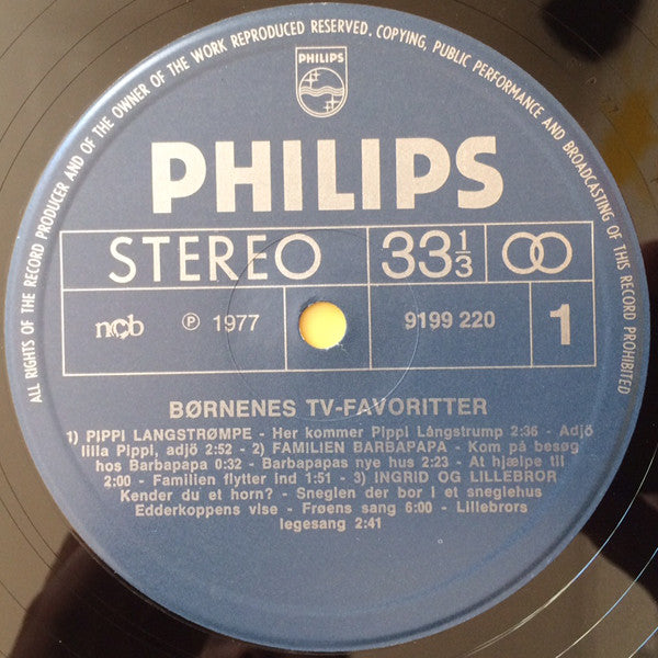 Various : Børnenes TV-Favoritter (LP, Comp)