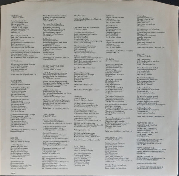 Hank Marvin : Words And Music (LP, Album)