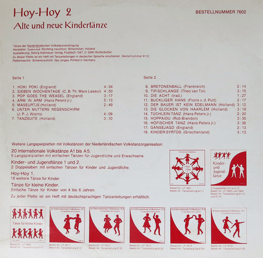 Ru van Veen : Hoy-Hoy 2 (Alte Und Neue Kindertänze) (LP)