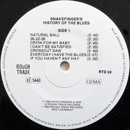 Snakefinger : Snakefinger's History Of The Blues Live In Europe (LP, Album)