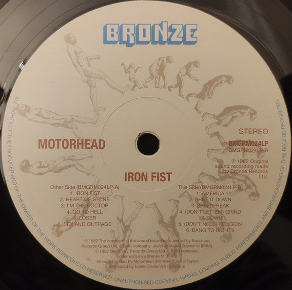 Motörhead : Iron Fist (LP, Album, RE, 180)