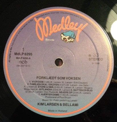 Kim Larsen & Bellami : Forklædt Som Voksen (LP, Album)