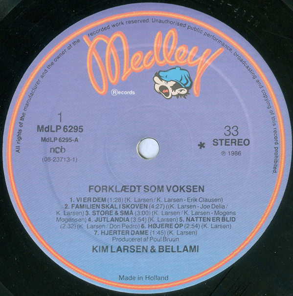 Kim Larsen & Bellami : Forklædt Som Voksen (LP, Album)