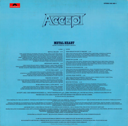 Accept : Metal Heart (LP, Album)