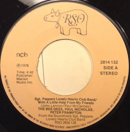 Bee Gees, Peter Frampton : Sgt. Pepper's Lonely Hearts Club Band / With A Little Help From My Friends (7", Single, RE)