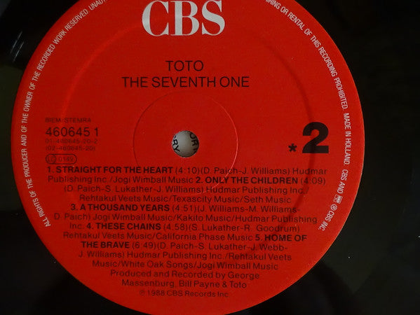 Toto : The Seventh One (LP, Album, RE)
