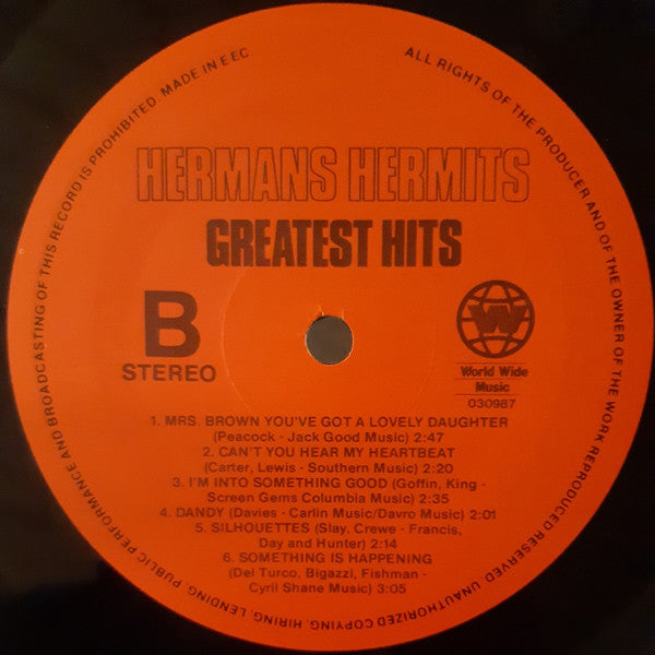 Herman's Hermits : Greatest Hits (LP, Album)