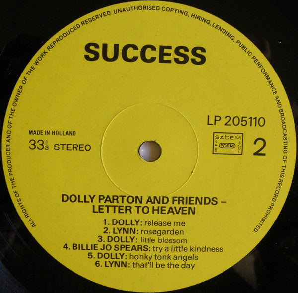 Dolly Parton & Friends* : Letter To Heaven (LP, Comp)