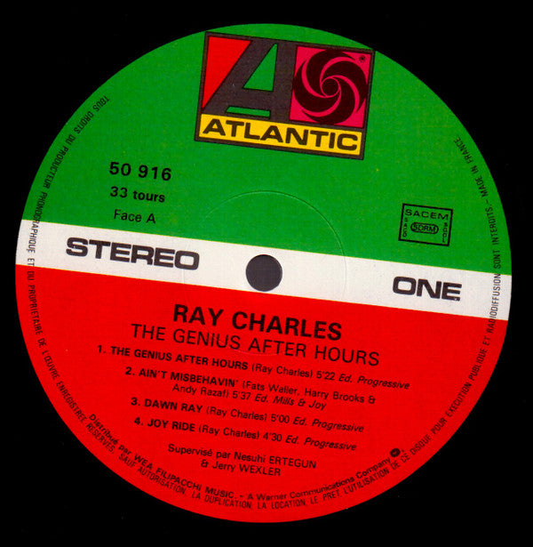 Ray Charles : The Genius After Hours (LP, Album, RE)