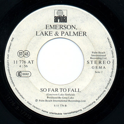 Emerson, Lake & Palmer : Tiger In A Spotlight / So Far To Fall (7", Single)