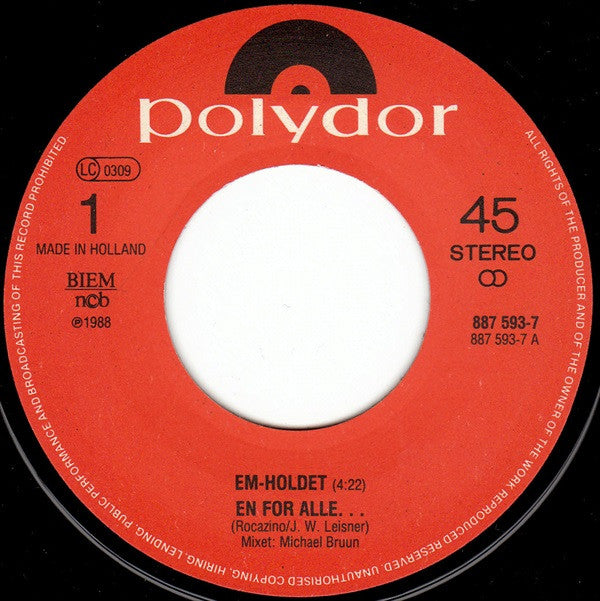 EM Holdet : En For Alle (7", Single)