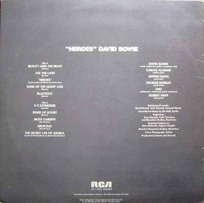 David Bowie : "Heroes" (LP, Album, Ind)