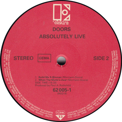 The Doors : Absolutely Live (2xLP, Album, RP)
