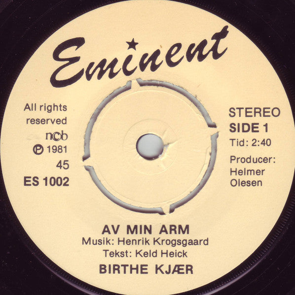 Birthe Kjær : Av Min Arm / Sne Sne Sne (7", Single)