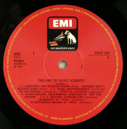 Aksel Schiøtz : Aksel Schiøtz Vol. 3. Danske Sange. (LP, Comp)