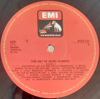 Aksel Schiøtz : Aksel Schiøtz Vol. 3. Danske Sange. (LP, Comp)