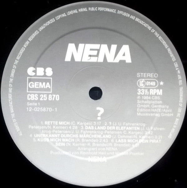 Nena : ?  (LP, Album)