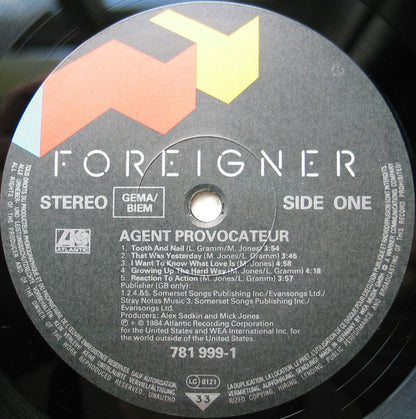 Foreigner : Agent Provocateur (LP, Album, Emb)