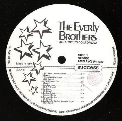The Everly Brothers* : All I Have To Do Is Dream (LP, Comp)