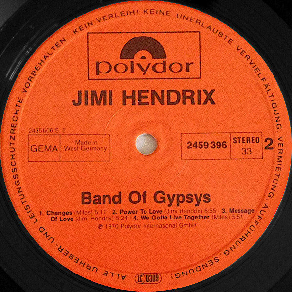 Jimi Hendrix : Band Of Gypsys (LP, Album, RE)
