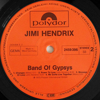 Jimi Hendrix : Band Of Gypsys (LP, Album, RE)