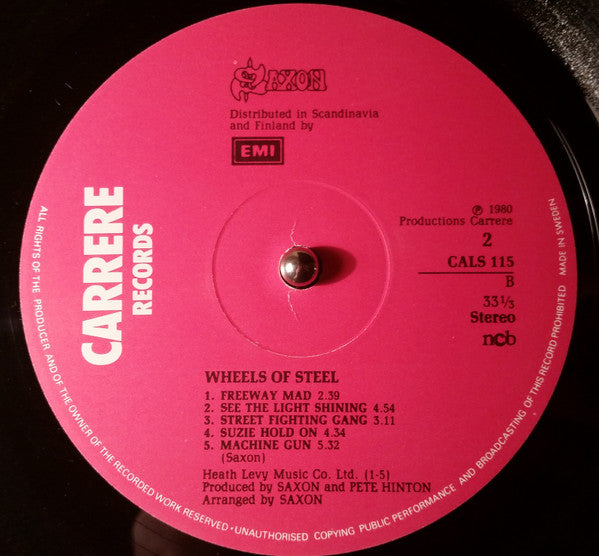Saxon : Wheels Of Steel (LP, Album)