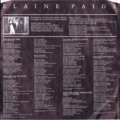 Elaine Paige : Elaine Paige (LP, Album, M/Print)