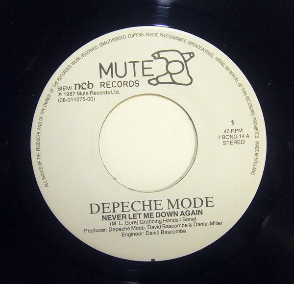 Depeche Mode : Never Let Me Down Again (7", Single)