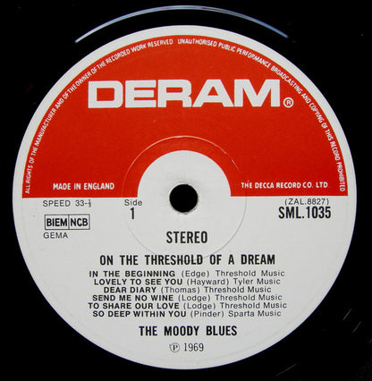 The Moody Blues : On The Threshold Of A Dream (LP, Album, RP, Gat)