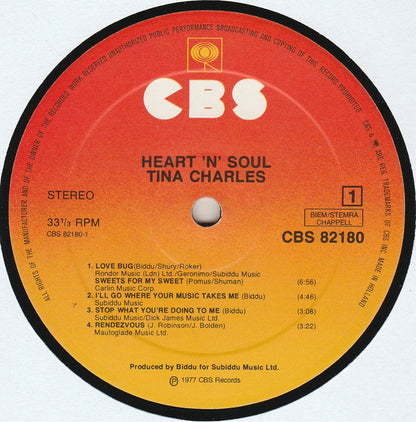 Tina Charles : Heart 'n' Soul (LP, Album)