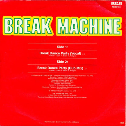 Break Machine : Break Dance Party (7", Single)