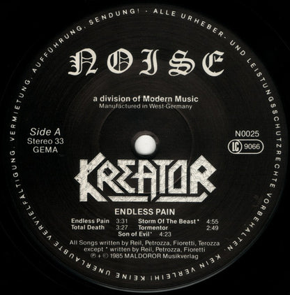 Kreator : Endless Pain (LP, Album)