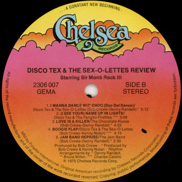 Disco Tex & His Sex-O-Lettes : Disco Tex & The Sex-O-Lettes Review (LP, Album)