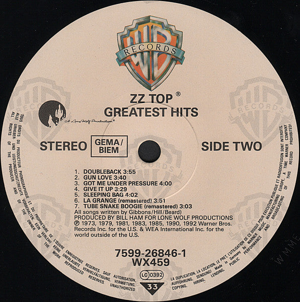 ZZ Top : Greatest Hits (LP, Comp)