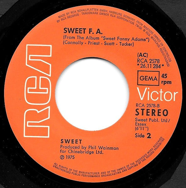The Sweet : Action (7", Single)