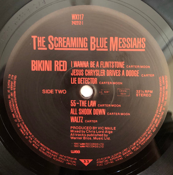 The Screaming Blue Messiahs : Bikini Red (LP, Album)