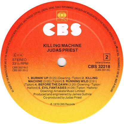 Judas Priest : Killing Machine (LP, Album, RE)