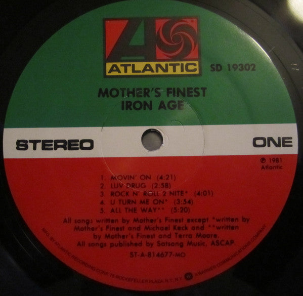 Mother's Finest : Iron Age (LP, Album, Mon)